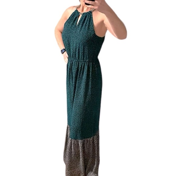Michael Kors Maxi Dress Chainlink Straps Medium - Picture 1 of 14